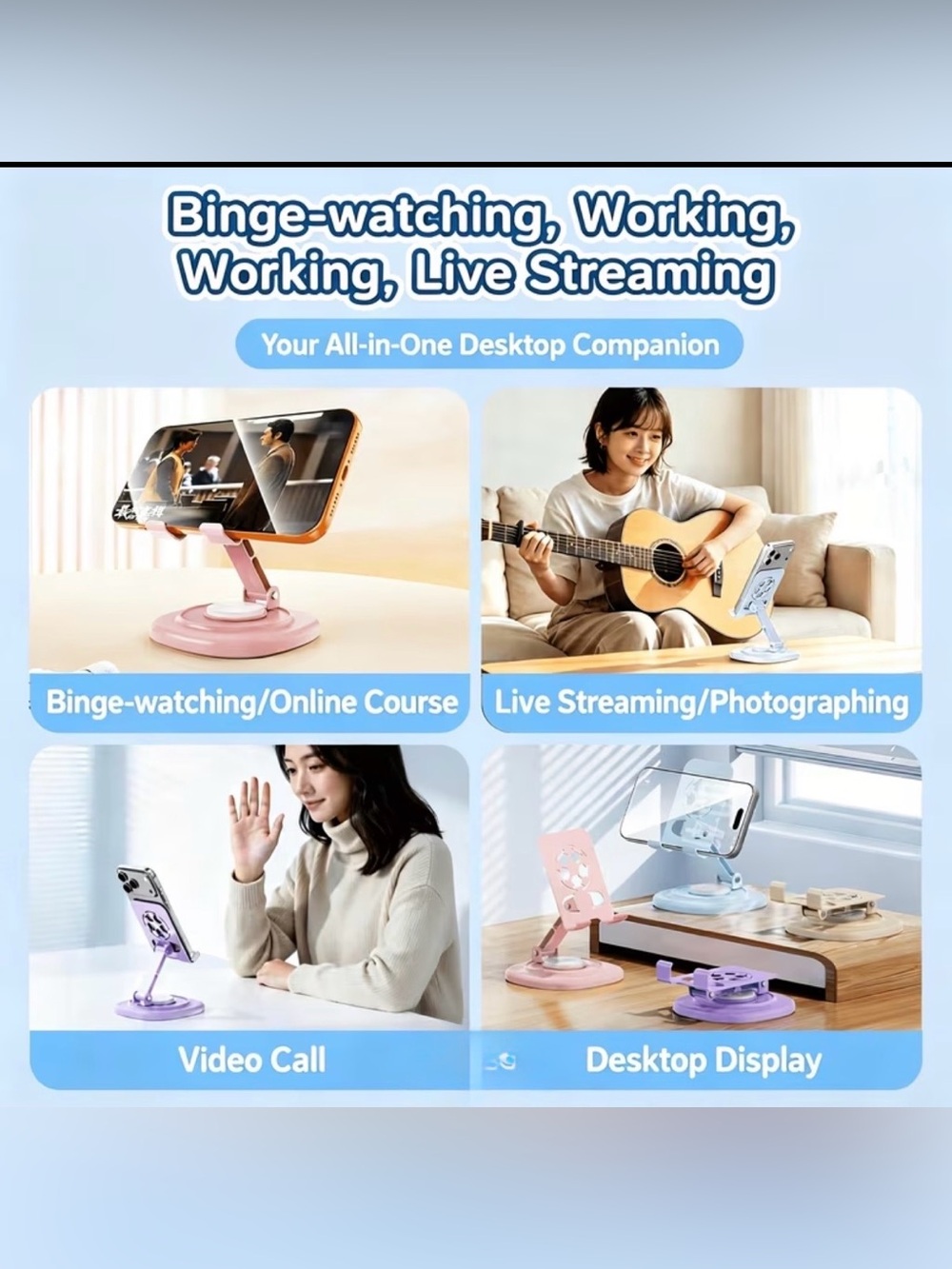 Adjustable Foldable Phone Stand - Picture 8 of 9